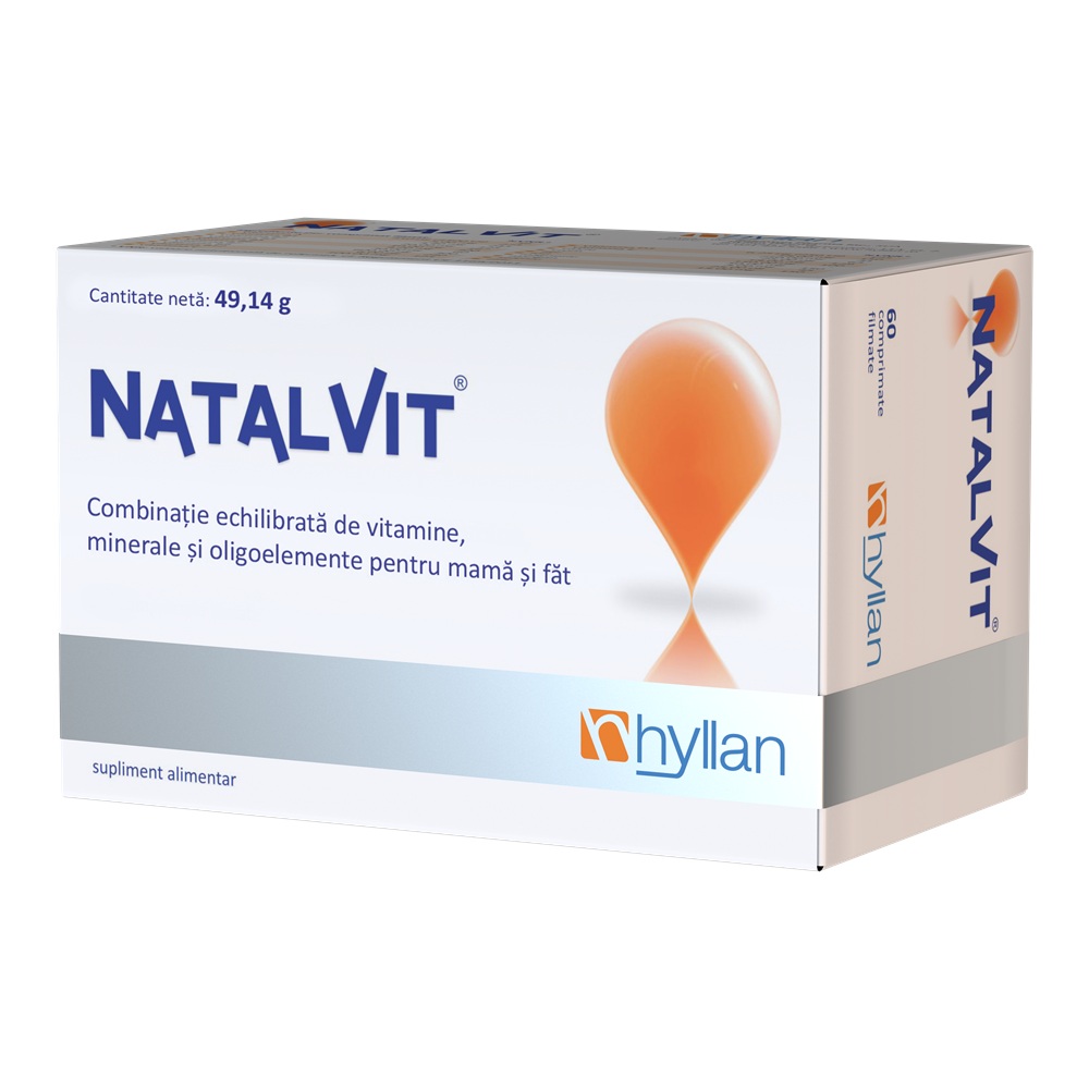 NatalVit, 60 comprimate filmate, Hyllan Pharma