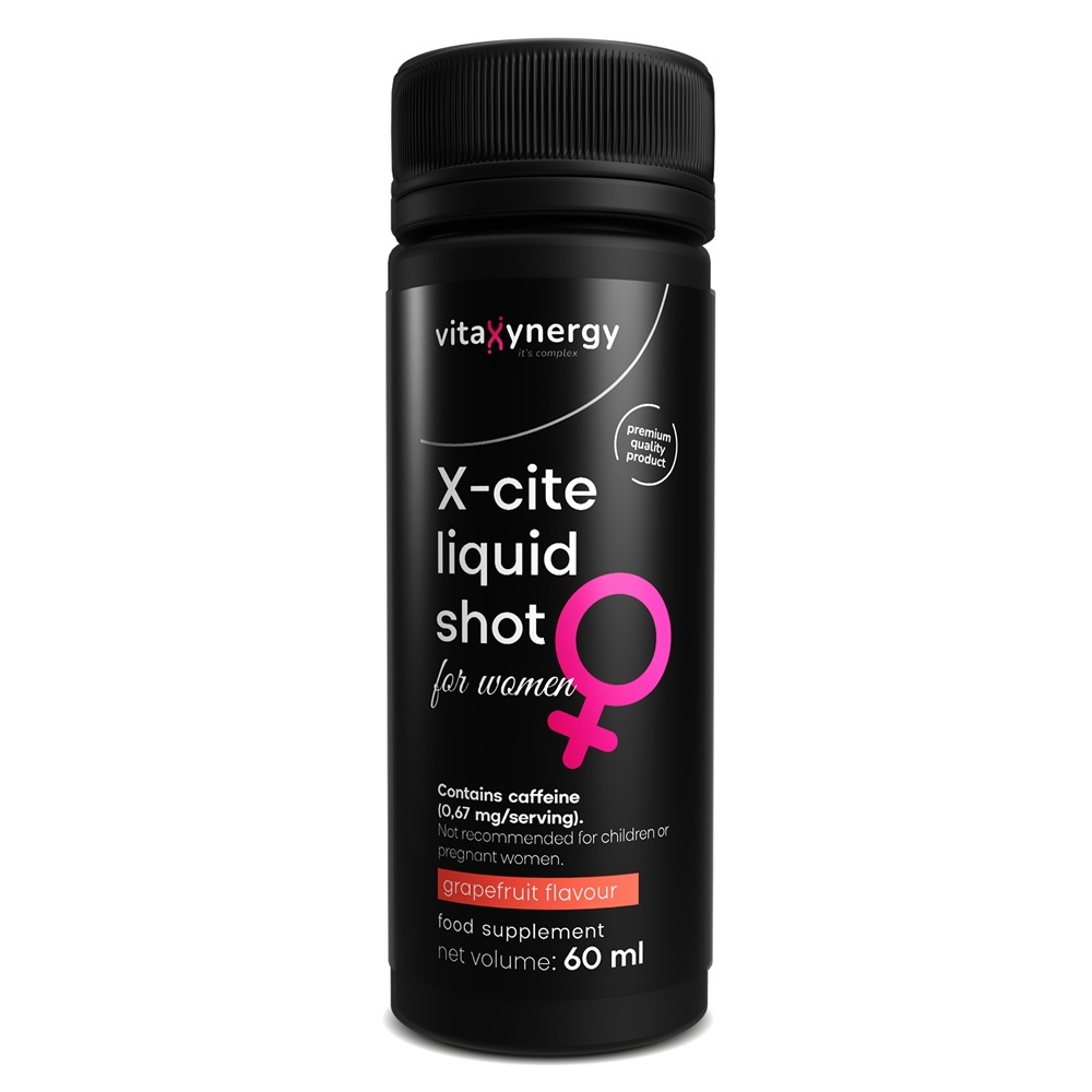 Shot energizant pentru femei cu aroma de grapefruit, 60 ml, Vitaxynergy