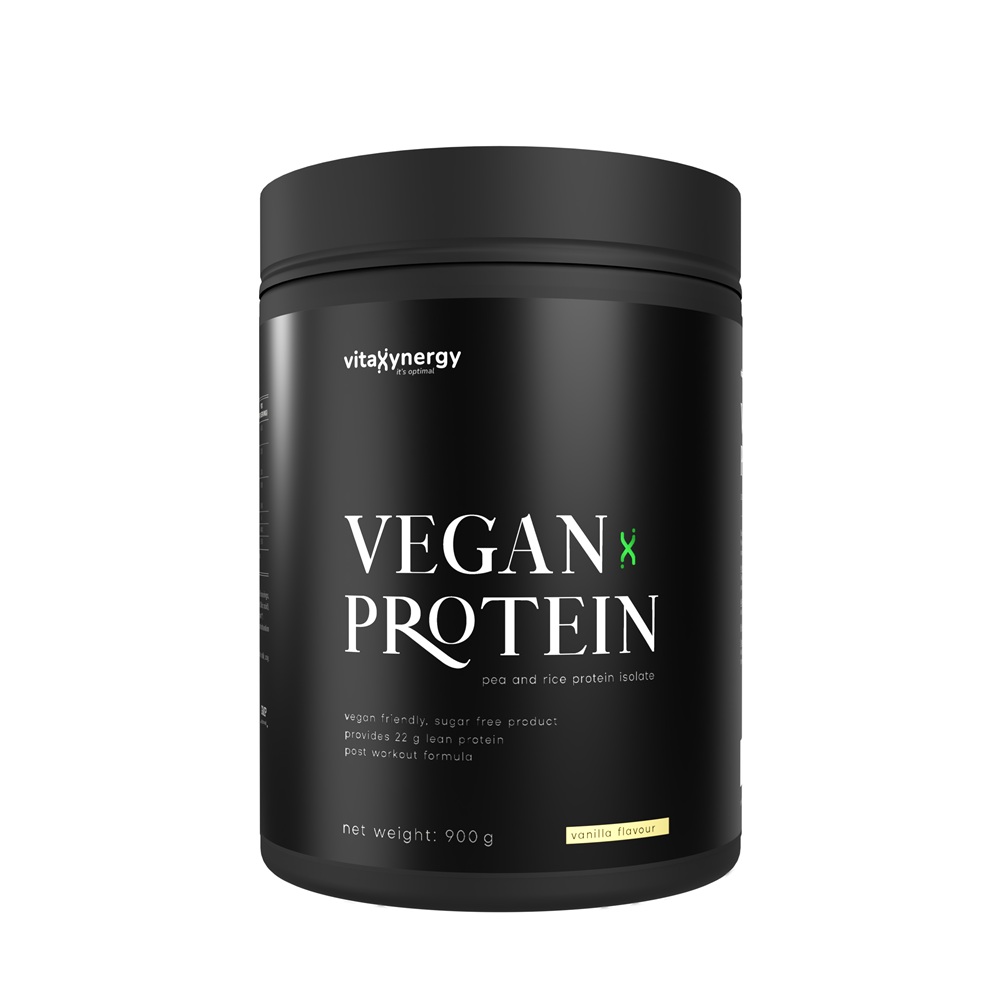 Proteina vegana cu aroma de vanilie, 900 g, Vitaxynergy