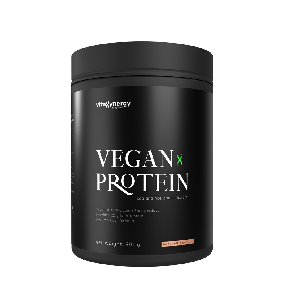 Proteina vegana cu aroma de alune de padure, 900 g, Vitaxynergy