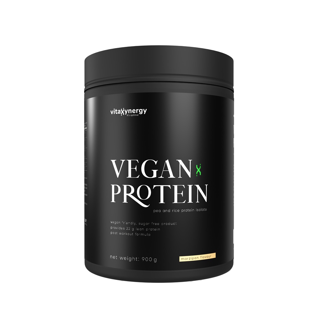 Proteina vegana cu aroma de martipan, 900 g, Vitaxynergy