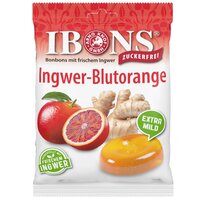 Dropsuri cu ghimbir si portocala rosie, 75 g, Ibons