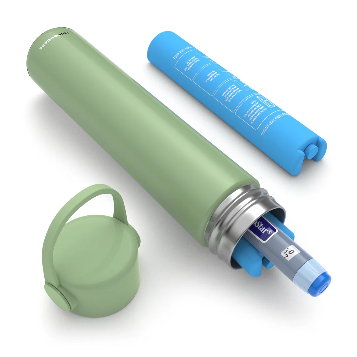 Termos portabil pentru insulina Holiday Apple Green, 1 bucata, Kekhealth