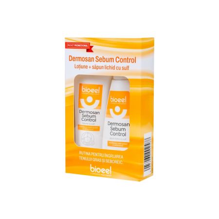 Pachet Sapun si lotiune Dermosan Sebum Control, 200ml+100ml, Bioeel 650568