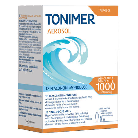 Apa de mare Aerosol, 1000 mOsm/Kg, 18 flacoane x 3 ml, Tonimer