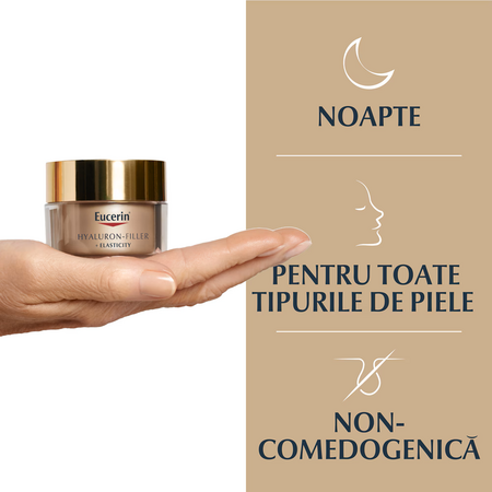Crema de noapte Hyaluron Filler + Elasticity, 50 ml, Eucerin 650689