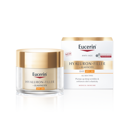 Crema antirid de zi cu SPF30 Hyaluron Filler + Elasticity, 50 ml, Eucerin