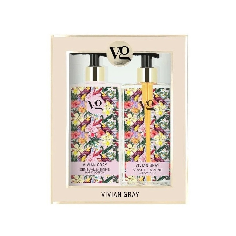Set sapun lichid si crema de maini Sensual Jasmine, 2 x 350 ml, Vivian Gray