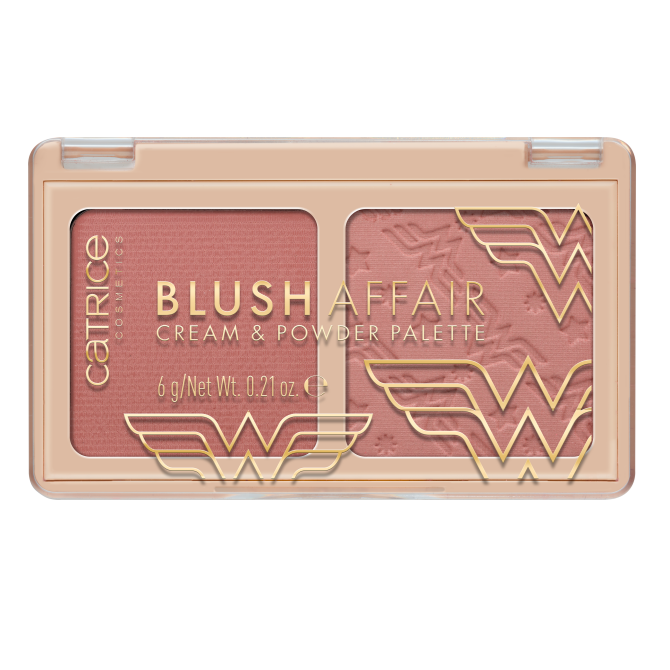 Paleta de fard pentru obraz 020 Powerfull together Blush Affair Wonder Woman, 6 g, Catrice