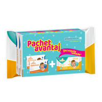 Pachet Happy Drink Alinan, 2 x 12 plicuri, + Servetele umede Alinan Happy, 56 bucati, Fiterman 