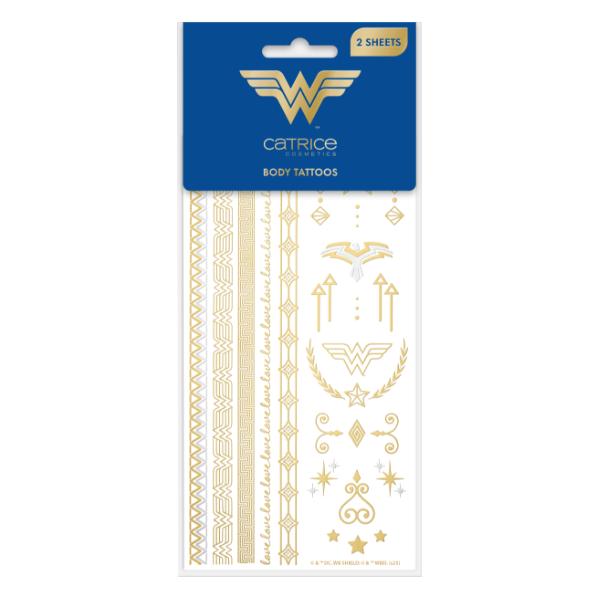 Tatuaje pentru corp Wonder Woman, 2 bucati, Catrice