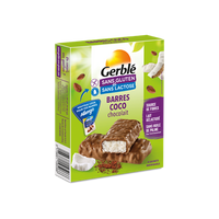 Batoane Ciocolata-Cocos fara gluten, 100 g, Gerble