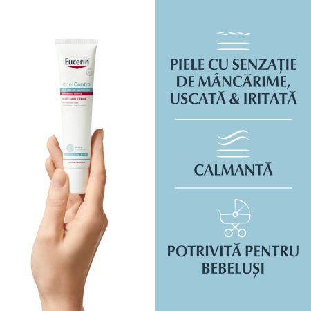 Crema pentru ingrijirea pielii in fazele acute, AtopiControl, 40 ml, Eucerin 650804