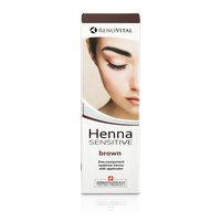 Vopsea tip crema pentru sprancene maro Henna Sensitive, 6 g, Renovital