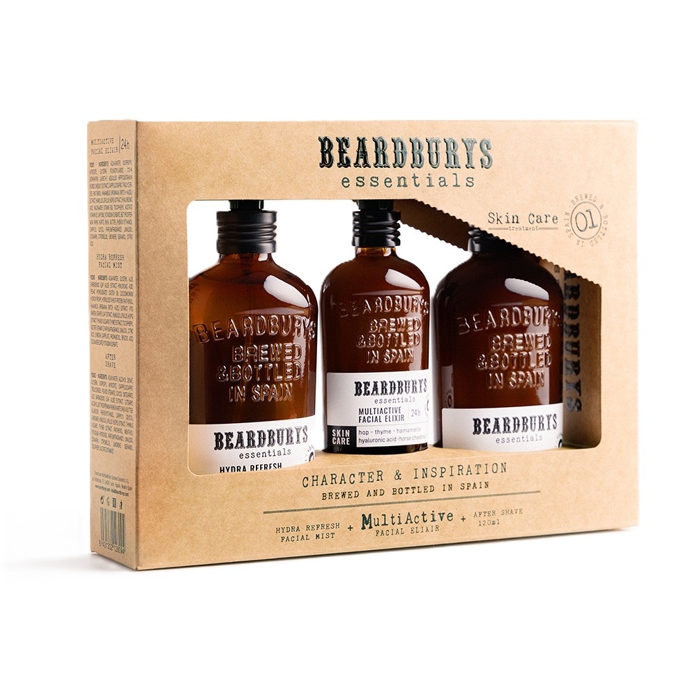 Set ingrijire faciala spray + elixir + after shave, Beardburys Essentials