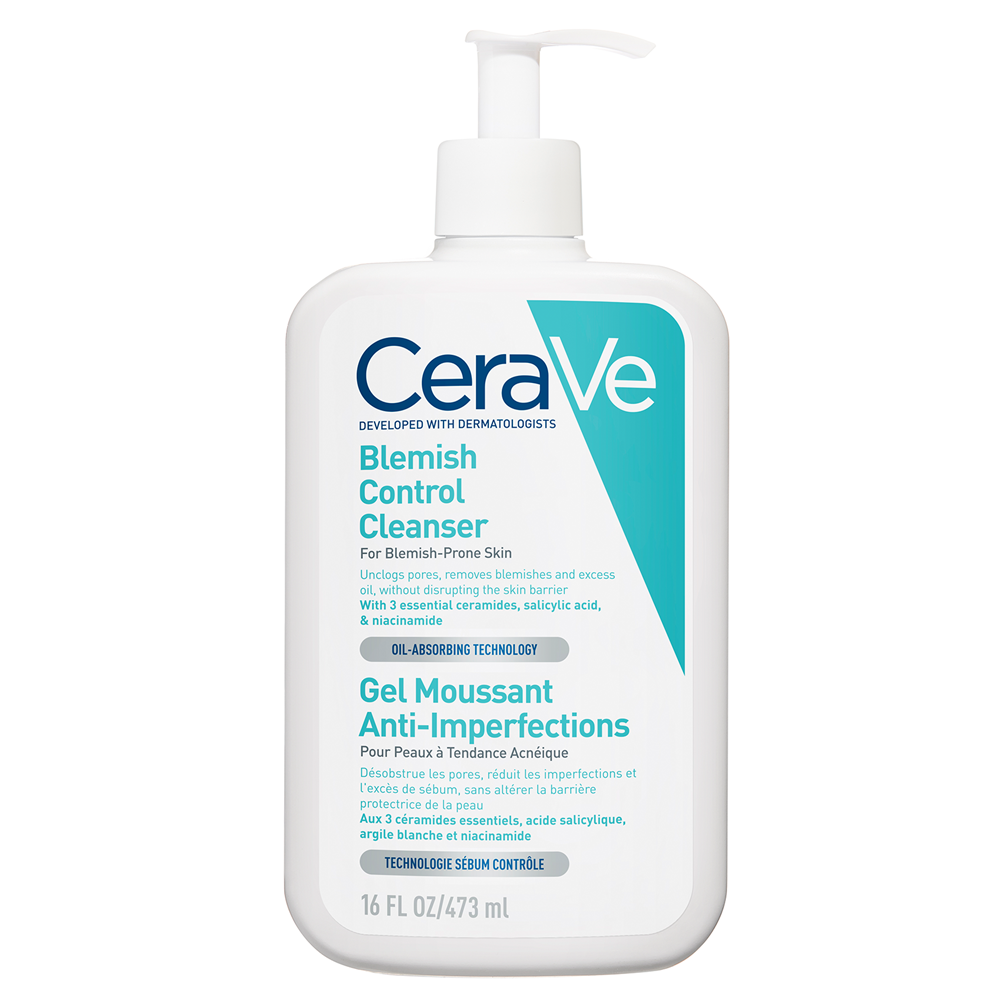 Gel de curatare spumant anti-imperfectiuni pentru ten cu tendinta acneica Blemish Control Cleanser, 473 ml, Cerave