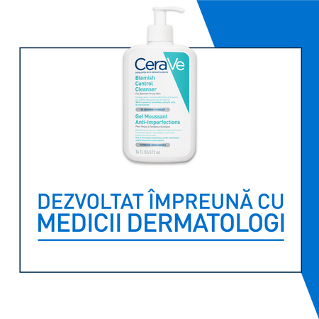 Gel de curatare spumant anti-imperfectiuni Blemish Control Cleanser, 473 ml, Cerave 650854