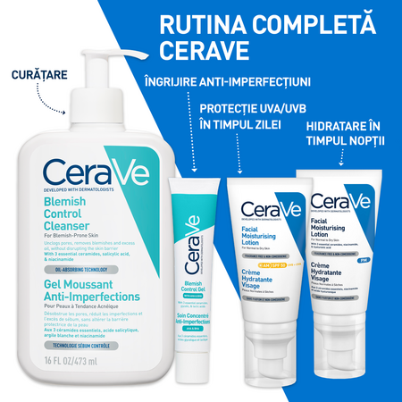Gel de curatare spumant anti-imperfectiuni Blemish Control Cleanser, 473 ml, Cerave 650858