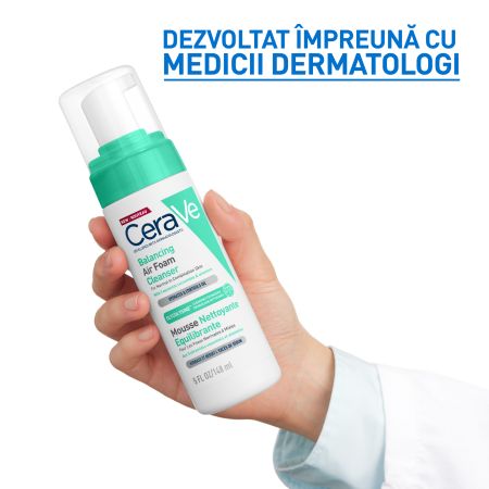 Spuma de curatare reechilibranta pentru ten normal si mixt, 148 ml, Cerave 650879
