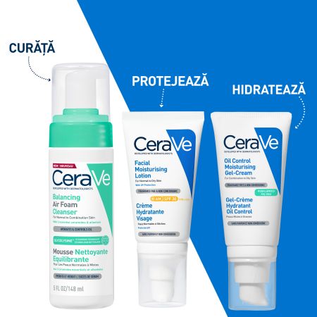 Spuma de curatare reechilibranta pentru ten normal si mixt, 148 ml, Cerave 650883