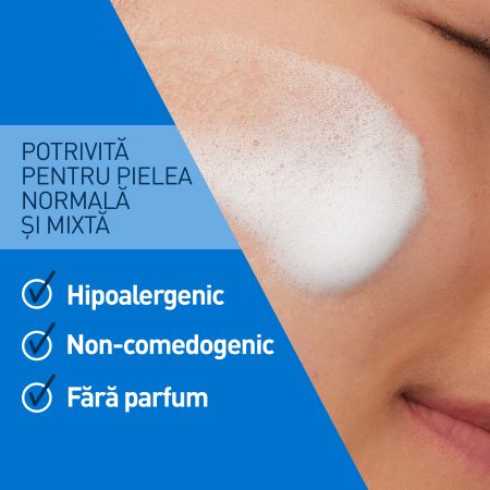 Spuma de curatare reechilibranta pentru ten normal si mixt, 148 ml, Cerave 650880