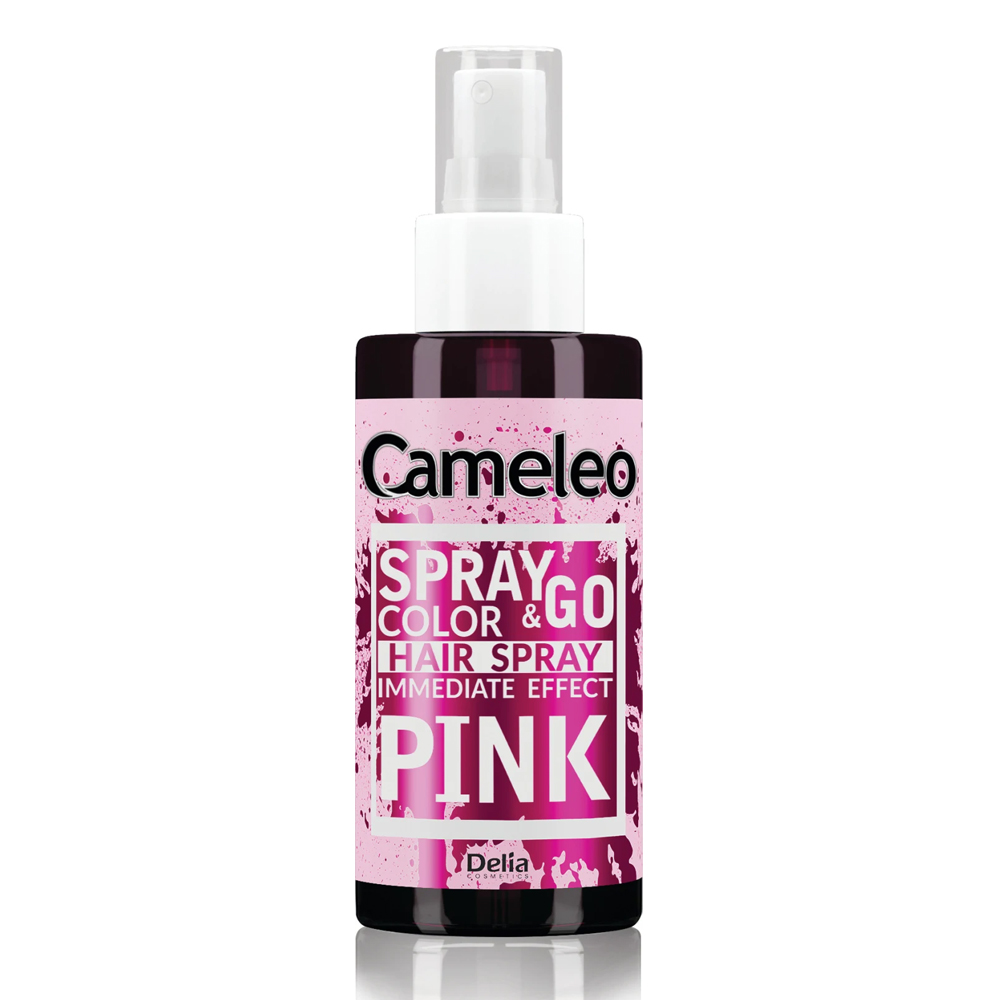 Spray colorant pentru par nuanta Pink Spray&go, 150 ml, Delia Cosmetics