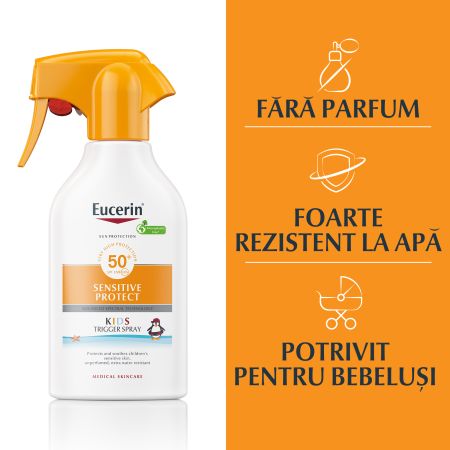 Spray de corp pentru copii cu  SPF50+ Sensitive Protect, 250 ml, Eucerin 650893