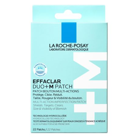 Plasturi anti-eruptii cutanate invizibili si ultra subtiri Effaclar Duo + M Patch, 22 bucati, La Roche Posay