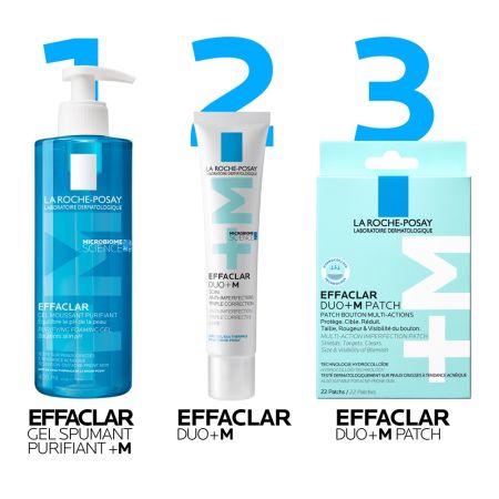 Plasturi anti-eruptii cutanate invizibili si ultra subtiri Effaclar Duo +M Patch, 22 bucati, La Roche-Posay 656280