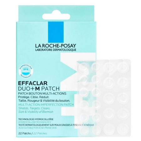 Plasturi anti-eruptii cutanate invizibili si ultra subtiri Effaclar Duo + M Patch, 22 bucati, La Roche Posay