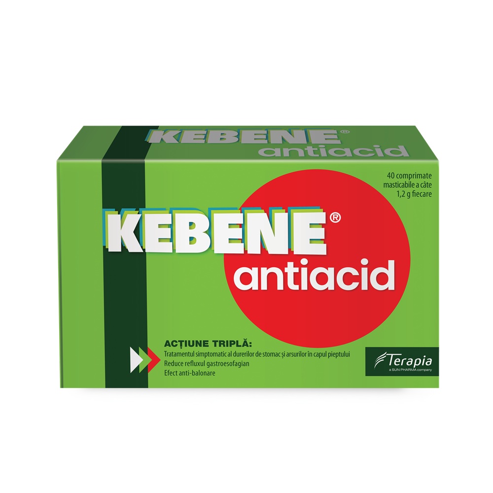 Kebene Antiacid, 40 comprimate, Terapia