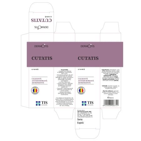 Crema Cutatis Dermotis, 20 ml, Tis Farmaceutic 651120