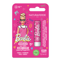 Balsam de buze cu SPF 15 si aroma de capsuni Barbie, 5 ml, Naturaverde