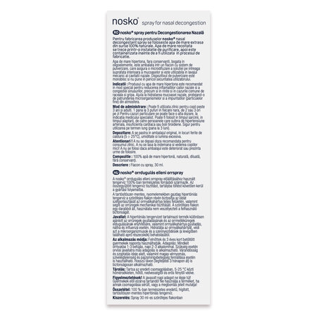 Spray pentru decongestionarea nazala, 30 ml, Nosko 708876