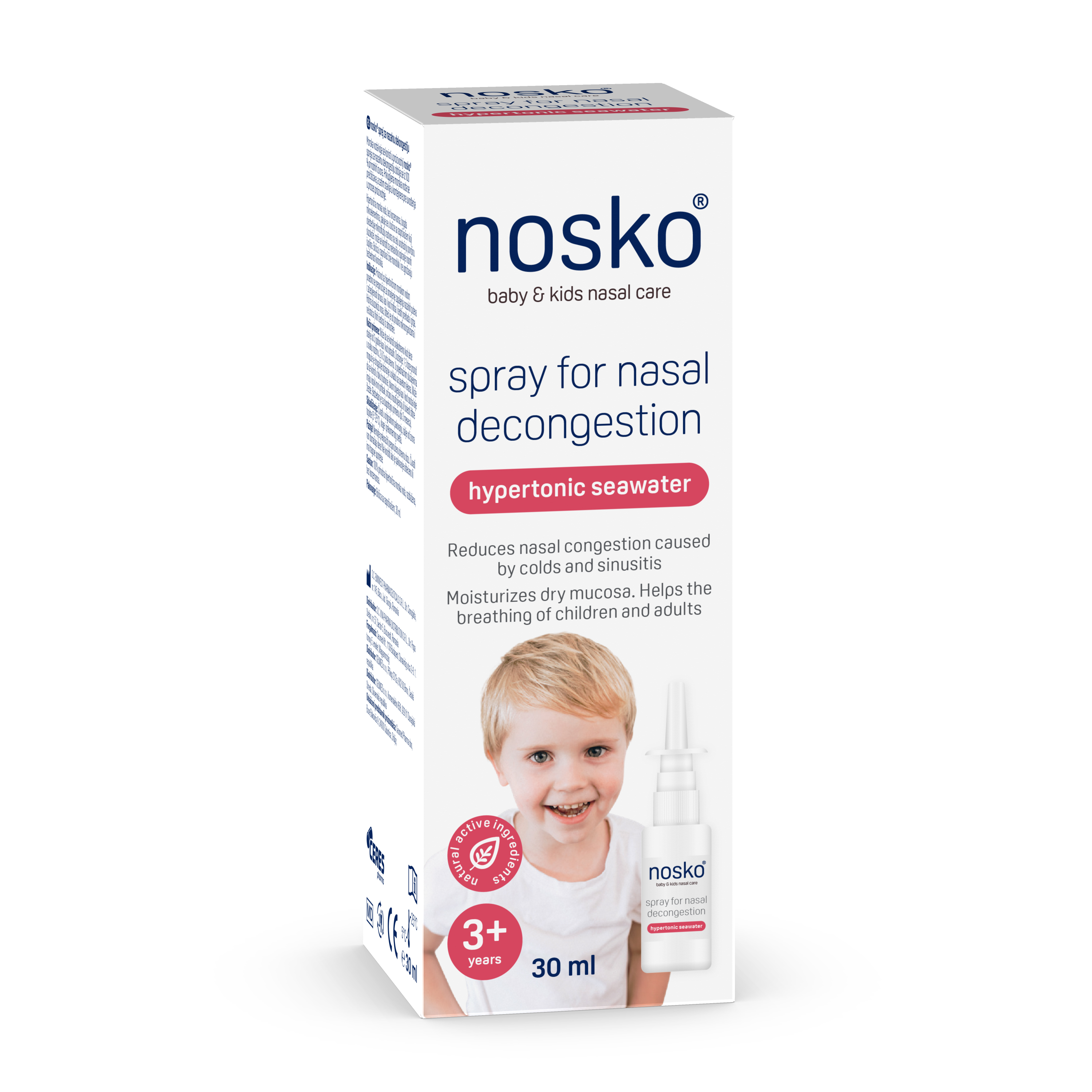 Spray pentru decongestionare nazala, 30 ml, Nosko