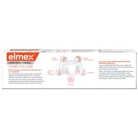 Pasta de dinti Caries Protection Plus Complete Care, 75 ml, Elmex 651378