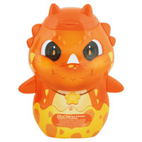 Gel de dus, sampon si balsam 3 in 1 figurina 3D Trixis portocaliu Dinosaurs, 400 ml, Edg