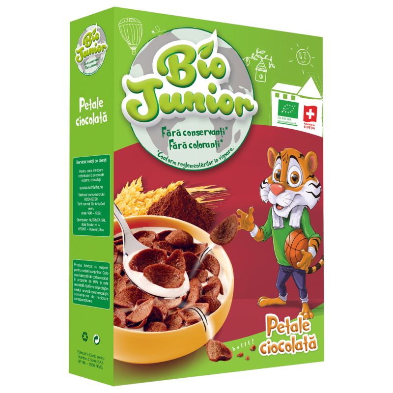 Cereale bio petale ciocolata, 250 g, Bio Junior