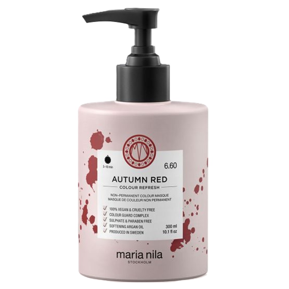 Masca de par nuantatoare Autumn Red Colour Refresh, 300 ml, Maria Nila