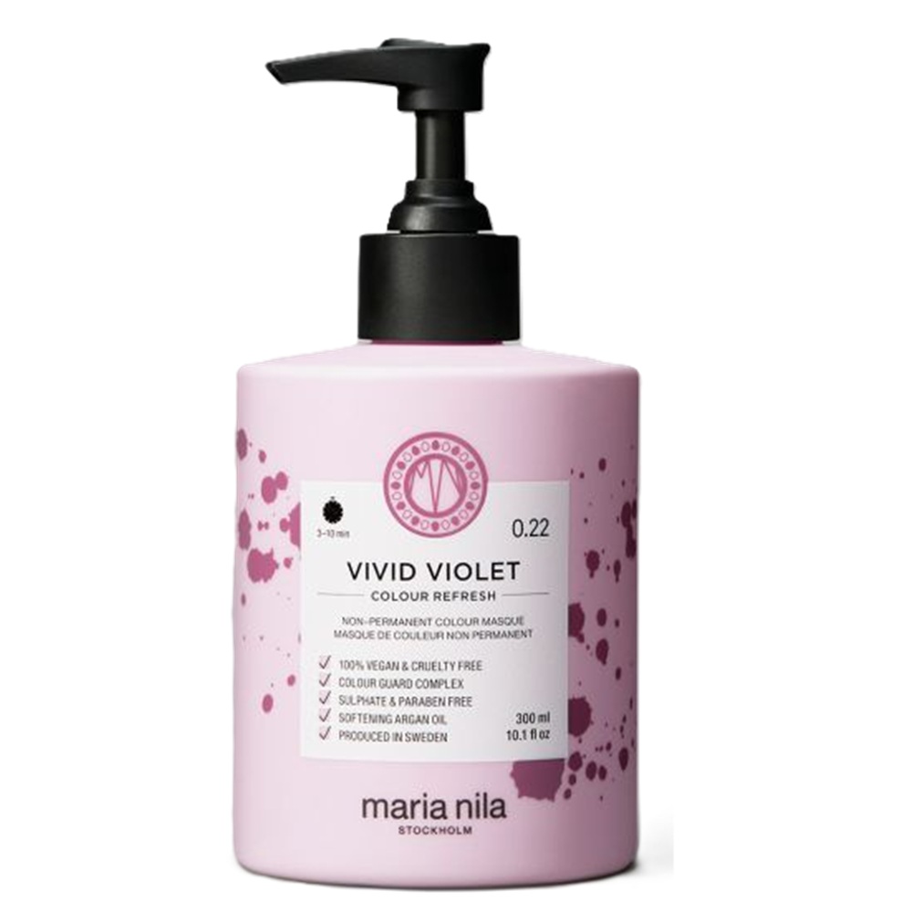 Masca de par nuantatoare Vivid Violet Colour Refresh, 300 ml, Maria Nila