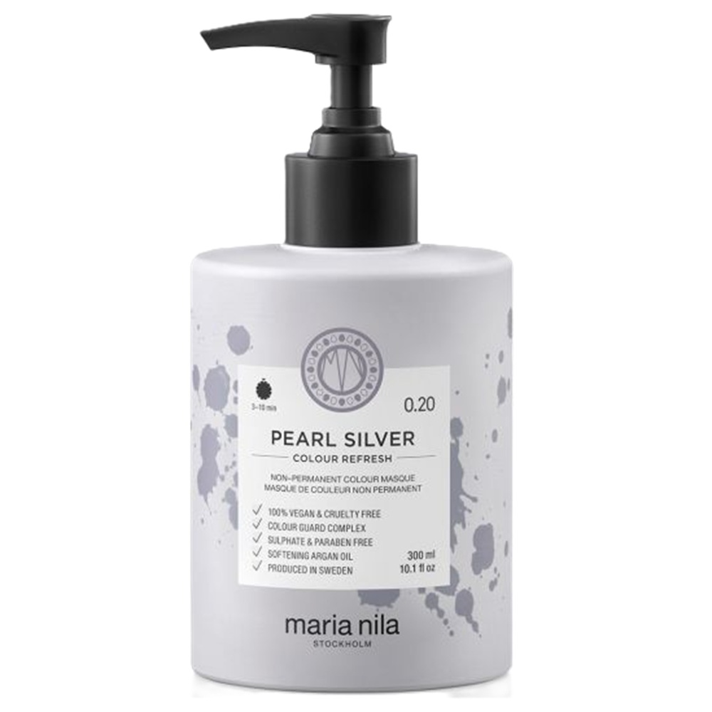 Masca de par nuantatoare Pearl Silver Colour Refresh, 300 ml, Maria Nila