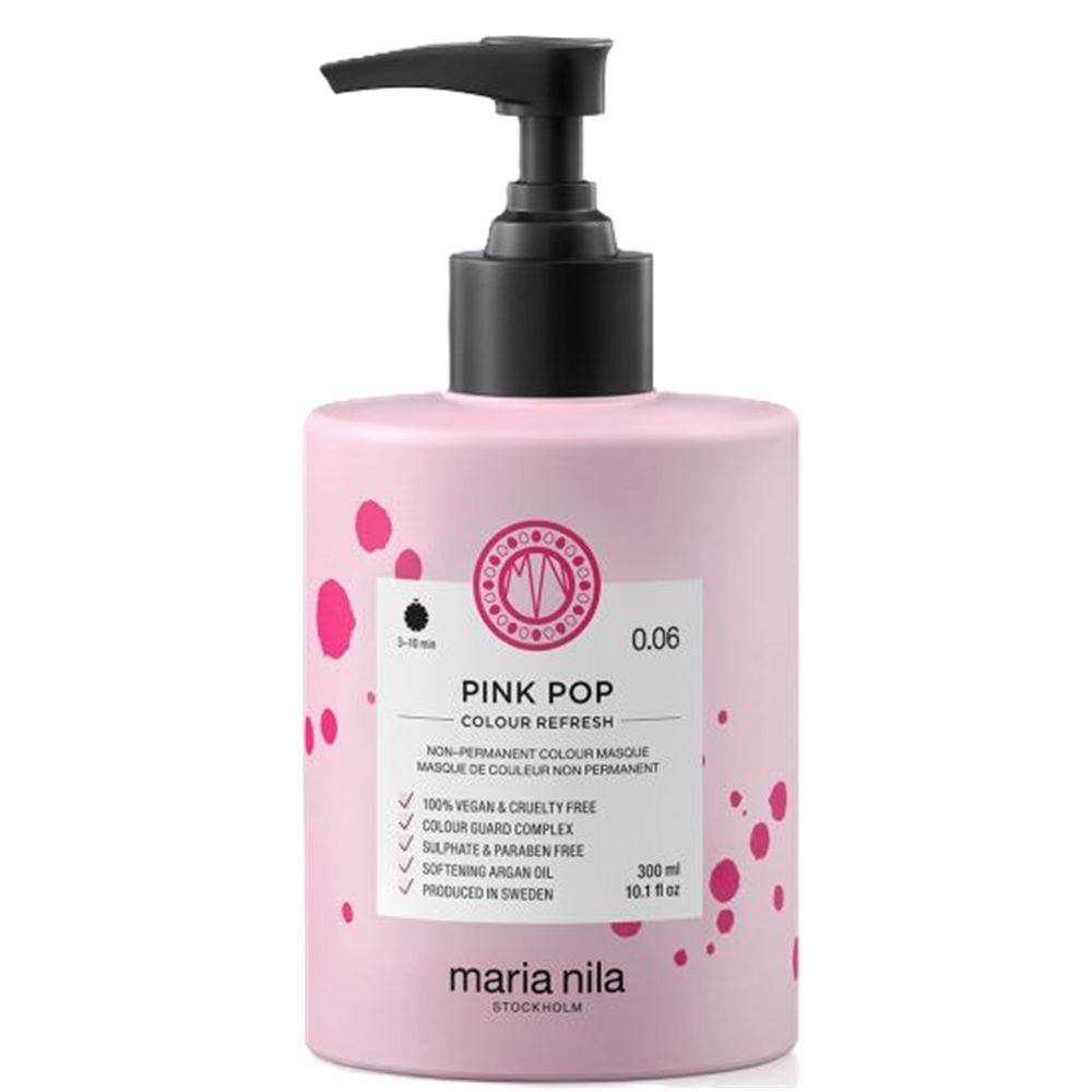 Masca de par nuantatoare Pink Pop Colour Refresh, 300 ml, Maria Nila