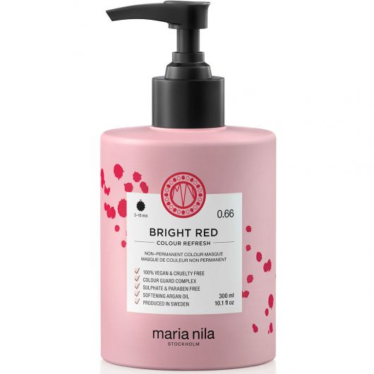 Masca de par nuantatoare Bright Red Colour Refresh, 300 ml, Maria Nila
