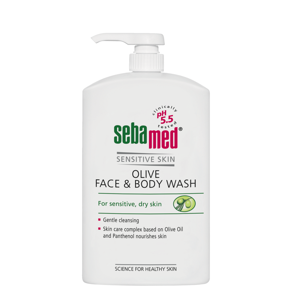 Emulsie dermatologica de curatare cu ulei de masline fata si corp, 1000 ml, Sebamed