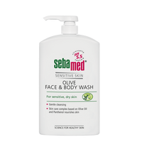 Gel de dus cu ulei de masline pentru fata si corp Sensitive Skin, 1000 ml, Sebamed