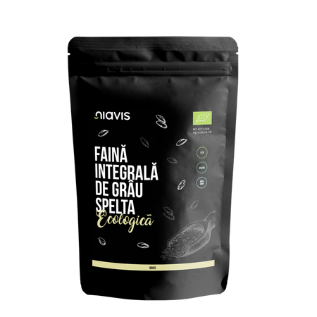 Faina integrala de grau spelta ecologica, 500 g, Niavis