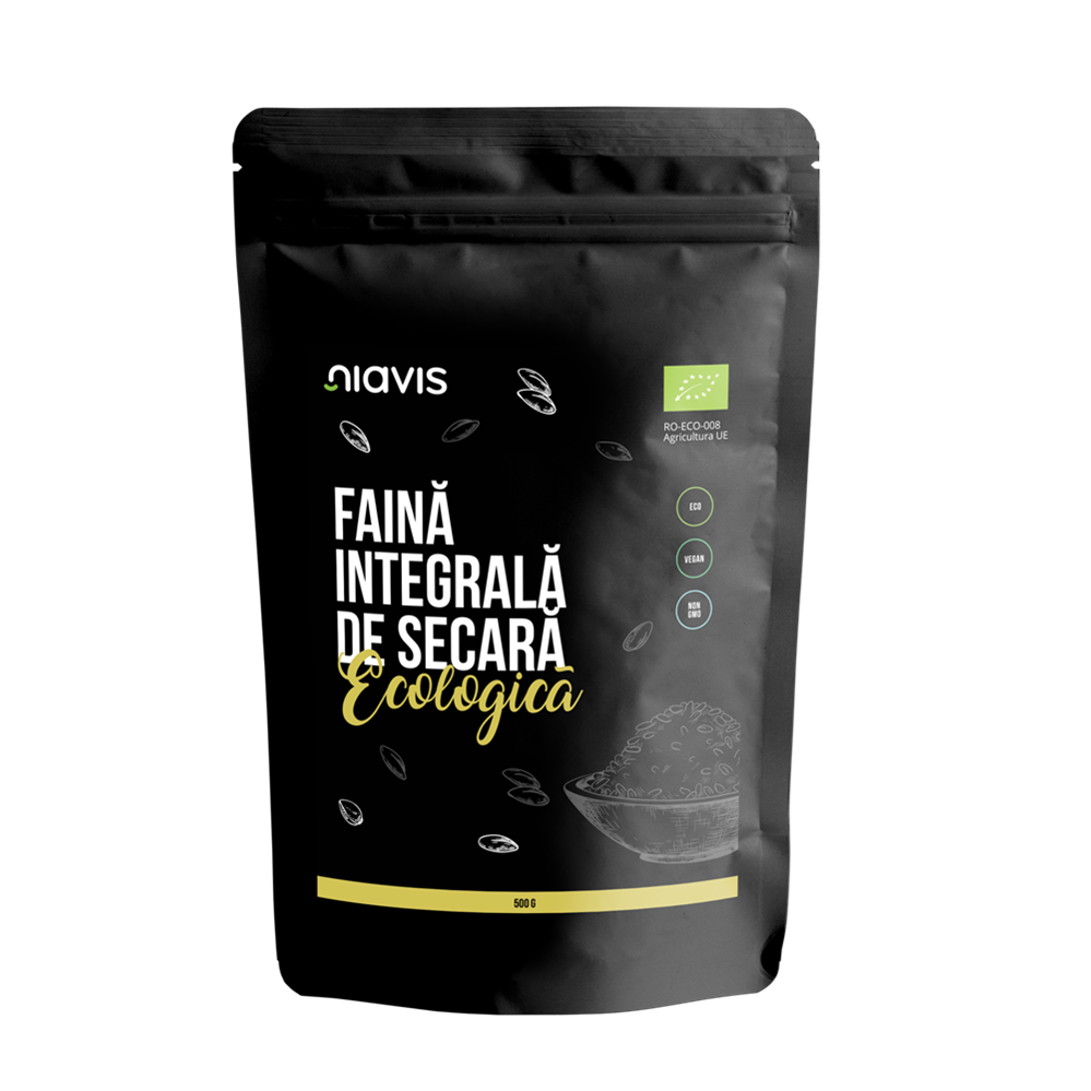 Faina integrala de secara ecologica, 500 g, Niavis