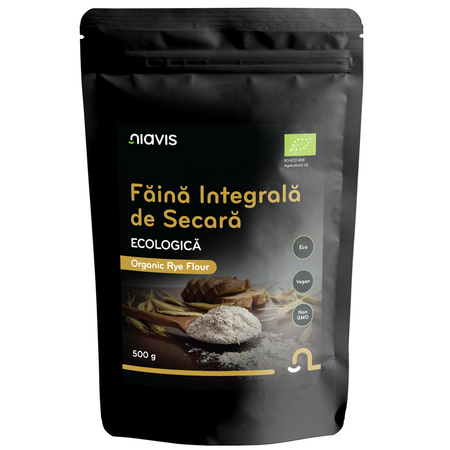 Faina integrala de secara ecologica, 500 g, Niavis