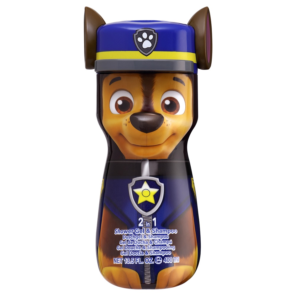 Gel de dus si sampon 2 in 1 figurina 2D Paw Patrol Chase, 400 ml, Air Val