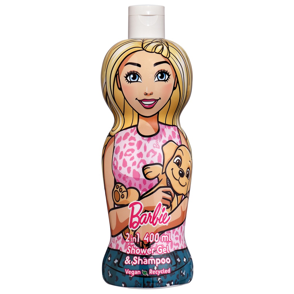 Gel de dus si sampon 2 in 1 figurina 1D Barbie, 400 ml, Air Val